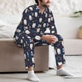 thumbnail image 7 of Lsque Llamas 1 Pattern Long Sleeve Pajama Set for Men - Soft 2-Piece Sleepwear and Loungewear Set with Pockets, Comfy Nightwear-Large, 7 of 7