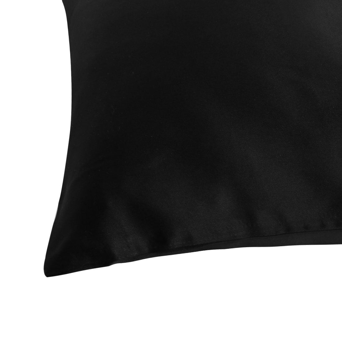 PiccoCasa 3 Pack Pillowcase 19 Momme Silk Pillow Covers with Zipper Standard Black