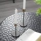 thumbnail image 5 of Juego de 2 candelabros de cono negro de latón dorado, centro de mesa decorativo, 5 of 5