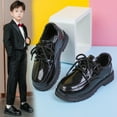 thumbnail image 2 of Huanglei Boys Dress Shoes Classic Comfort Wingtip Lace Up Formal Shoes For Kids Stylish School Wedding Party Casual Wear, 2 of 9