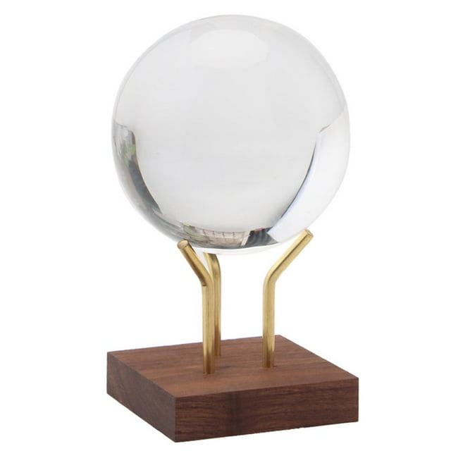 Display Stand Wooden Collections Display Stand Brass Arm Exhibit Stand Minerals Rocks Display Holder with Wooden Square Base for Home Office Decorations