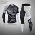 thumbnail image 5 of Winter Thermal Underwear Set Men's Sportswear Running Training Warm Base Layer Compression Tights Jogging Men's Gym MMA Suit sets L, 5 of 5