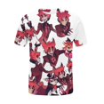 thumbnail image 4 of Hazbin Hotel Moda Casual Mujer Impreso Cuello Redondo Manga Corta Camiseta Top Blanco/XL, 4 of 5
