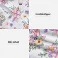 thumbnail image 4 of Pink Throw Pillow Cover Set of 2 Cases Watercolor Flower Blue Leaf Cosplay Outdoor Decor Pillowcase Home Square 18x18 Inch Pillow Slip, 4 of 6