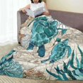 thumbnail image 6 of Sea Turtle Blanket Ocean Super Soft Fleece Throw Blanket 40" x 50", Fuzzy Microfiber Flannel Cozy Warm Blanket, for Couch Bed Sofa(Sea Turtle,40" x 50"), 6 of 6