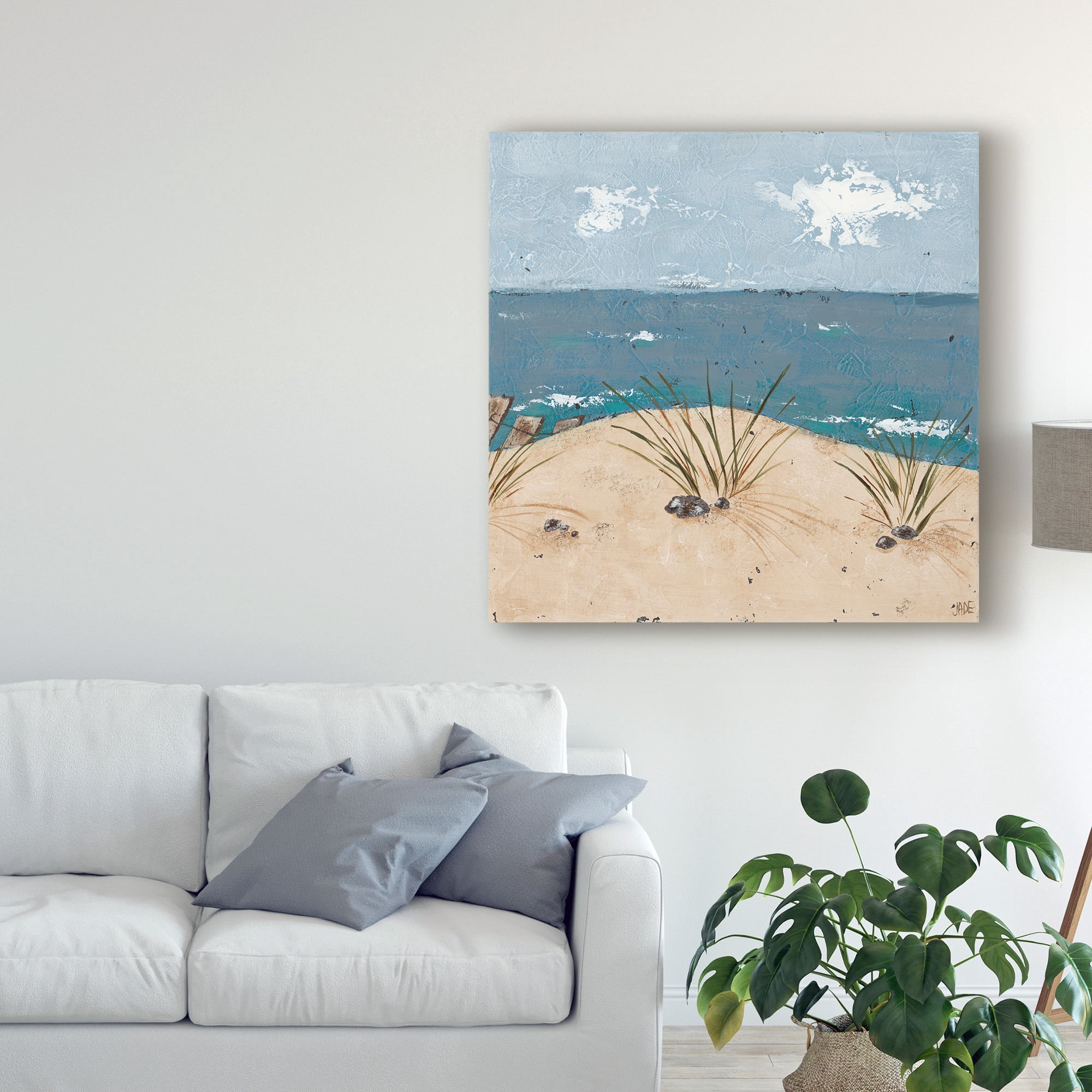Trademark Fine Art 'Beach Scene Triptych III' Canvas Art by Jade Reynolds
