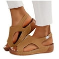 thumbnail image 6 of IUJSOY Sandals for Women 2025 Wedges Comfort Platform Beach Shoes Slingback Casual Walking Shoes, 6 of 8
