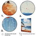 thumbnail image 3 of Designart "Beach Sandy Charm Pointillism I" Nautical & Beach Floater Framed Wall Art Living Room, 3 of 7