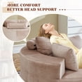 thumbnail image 5 of Muumblus Oversized Round Lounge Chaise Chair Indoor,Boneless Cloud Couch, No Assembly Required, Modern Accent Chair for Living Room, Green Chenille, 5 of 12