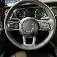 thumbnail image 4 of Soft Carbon Fiber Car Interior Decor Kits 2Pcs Carbon Fiber Steering Wheel Button Cover Trim For Jeep Wrangler Gladiator Sticker, 4 of 14
