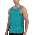 thumbnail image 3 of Rocae Blue Green Glitter for Men's Workout Tank Top Men's Running Tank Top Dry Fit Athletic Workout Tank TopsX-Large, 3 of 9