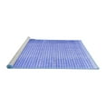 thumbnail image 2 of Ahgly Company Machine Washable Indoor Square Abstract Blue Modern Area Rugs, 3' Square, 2 of 4