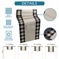 thumbnail image 6 of Retro Black Table Runner 90 Inches, Farmhouse Buffalo Plaid Vintage Beige Bed Runner Dresser Scarves Tabletop for Indoor Outdoor Parties/Ceremony/Banquet, 13" x 90", 6 of 9