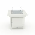thumbnail image 2 of Cortina White Rectangle Fire Pit Table with Two-Tone Aspen Rock-Swivel Chair, 2 of 7