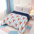 thumbnail image 2 of Erosebridal Modern Striped Full Size Comforter Sets,Line Art Bedding Comforter Set,Navy Blue Reversible,3 Pieces,1 Comforter and 2 Pillowcases, 2 of 7