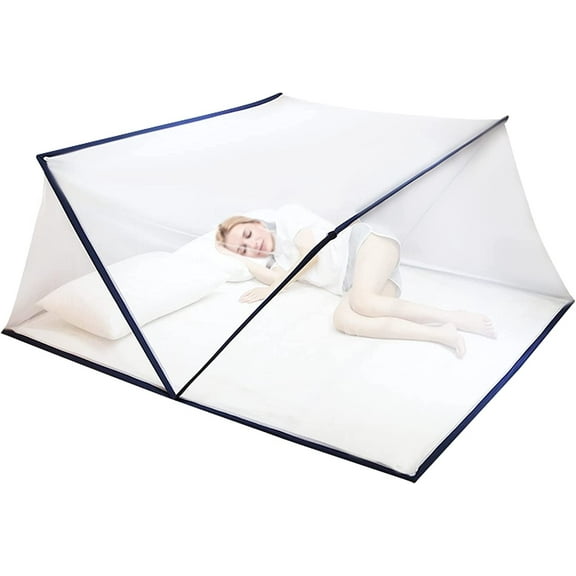 Foldable Mosquito Net,Double Door Easy to Setup with Bottom Anti Mosquito Bites,Portable for Mosquito Canopy Pop up Mosquito Net Tent
