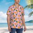 thumbnail image 2 of Wukai Fruit Men's Hawaiian Shirt Short Sleeve Casual Button Down Summer Beach Aloha Shirt Tropical Print Holiday Party, 2 of 8