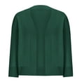 thumbnail image 3 of TMOYZQ Women's Knitted Cardigan 3/4 Sleeve Cropped Cardigans Sweaters Jackets Casual Fall Open Front Short Shrugs Sweat Coat on Clearance, 3 of 5