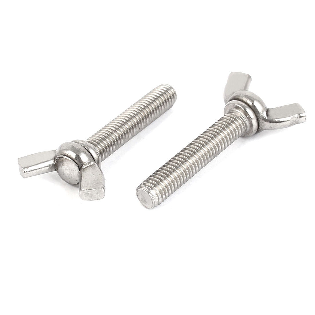 uxcell Metric M8 1.25mm Pitch 304 Stainless Steel Wing Butterfly Thumb Screw 5pcs
