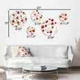 thumbnail image 4 of Designart "Classic Red And White Dots" Polka Dots Round Wall Art Set Of 5 - Red Modern Living Room Wall Metal Art Set, 4 of 6