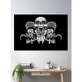 thumbnail image 2 of Screaming Skulls Poster Wall Art, Modern Wall Decor For Living Room Bedroom, 16x24 UNFRAMED, 2 of 3