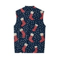 thumbnail image 5 of Resicozy Mens Christmas Vest Xmas Printed V-Neck Holiday Tree Snowflake Fashion Vest Party Winter Tops Navy 1 XL, 5 of 7
