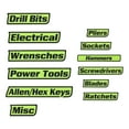 thumbnail image 1 of Travel Size School Supplies Beach Vacation Essentials 12 Pack of Toolbox Labels 3D Printed Toolbox Drawer Tags Tool Box Labels Easy to Read Printing Quick Identifying Tool Box Drawers, 1 of 9