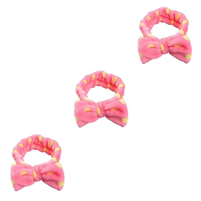 Minnieouse Diademas Nudo de lazo Banda elástica para la cabeza Adornos anudados Accesorios para el cabello Diadema para de cara Punto rojo Type1 NO1