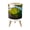 Color 1, variant on Small Trash Can with Lid Golf Course Trees Greenery Sand Bunkers Flowering Plants 1.8 Gallon Dog Proof Trash Can Round Garbage Can Waste Bin Wastebasket for Bathroom Bedroom Living Room