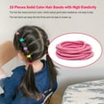 thumbnail image 3 of 10 Pièces Bandes de Cheveux Mixtes Extensible Réglable Décoratif Haute Élasticité Titulaire de Queue de Cheval de Protection Filles Accessoires Rose Foncé, 3 of 5