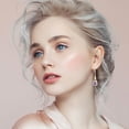 thumbnail image 6 of Wentin Earrings Clearance! Crystal Hollow Teardrop Drop Dangle Earrings For Women Rose Gold Plated Jewelry Blue Drop Crystal Earrings, 6 of 7