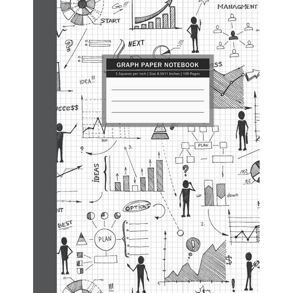Graph Paper Notebook 5 Squares per inch Graphing Notebook Science & Math Notebook Quad