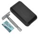 thumbnail image 1 of Rasoir de sécurité portable en acier inoxydable, classique, à double tranchant, pour homme, 1 of 4