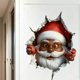 thumbnail image 4 of Adhesivo de pared navideño de Papá Noel | Vinilo de PVC desprendible para decoración navideña | Decoración festiva para árbol de Navidad | Fácil de aplicar sin pegamento | Decoración de temporada, 4 of 9