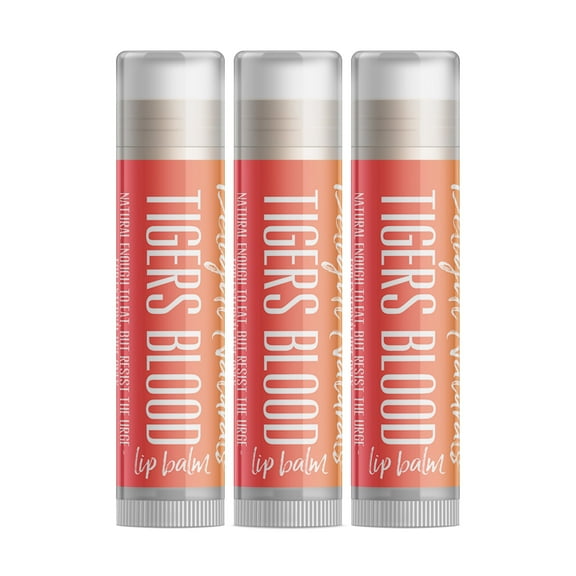 Delight Naturals Tigers Blood Lip Balm - 3 Pack