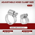 thumbnail image 2 of Uxcell Stainless Steel Worm Gear Hose Clamp for Automotive Plumbing 10-16mm, 2 of 7
