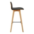 thumbnail image 4 of NAPOLI LEATHER BARSTOOL BLACK, 4 of 8