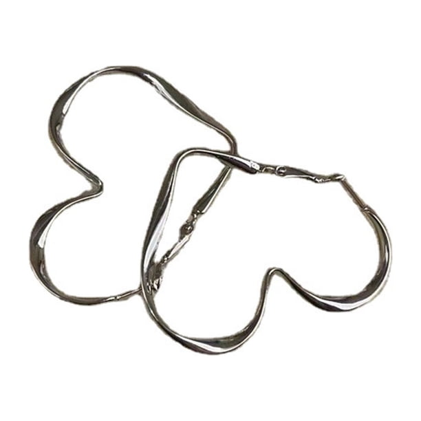 Pisexur Batería de cocina Pendientes de amor con diseño de sentido de alta gama, con atmósfera exagerada, para mujer, viento frío. para la cocina del hogar