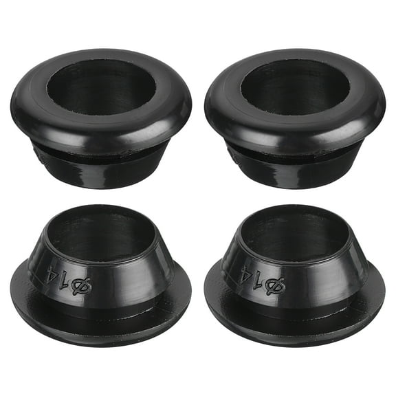 Uxcell 20Pack Rubber Grommets 14mm Mount Dia, for 12mm ID Rubber Hole Plugs Rubber Wiring Grommets for Firewall, Black