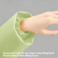 thumbnail image 5 of Kmonabie Thick Long Color Block Raincoat, Waterproof Hooded Poncho with Snap Buttons, Heavy Duty Rain Jacket for Commuting Hiking Walking Breathable Loose Fit, Green, 5 of 7