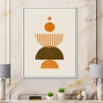 thumbnail image 2 of Designart 'Abstract Minimal Moon and Sun In Earth Tones I' Modern Framed Canvas Wall Art Print, 2 of 5