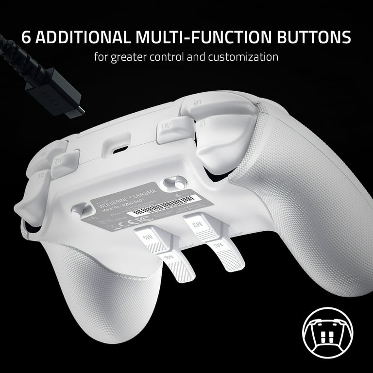 Razer Wolverine White Controller Controller Xbox Gaming Chroma V2 Wired X|S Series