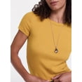 thumbnail image 5 of Scenario Women's Rib Tee with Short Sleeves, Sizes XS-XXXL, 5 of 6