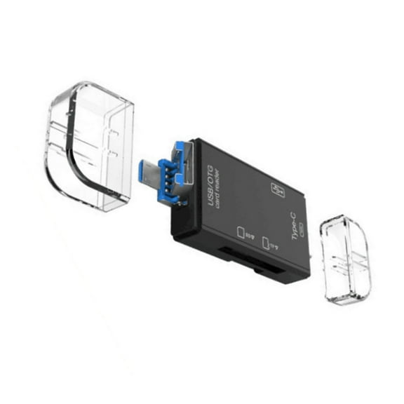 6 in 1 USB C MicroUSB SDTF Memory Card Adapter for Easy File Transfer