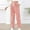 Pink, variant on AOOCHASLIY Valentine's Day Women Pants Women's Fashion Casual Solid Elastic Waist Trousers Long Straight Pants