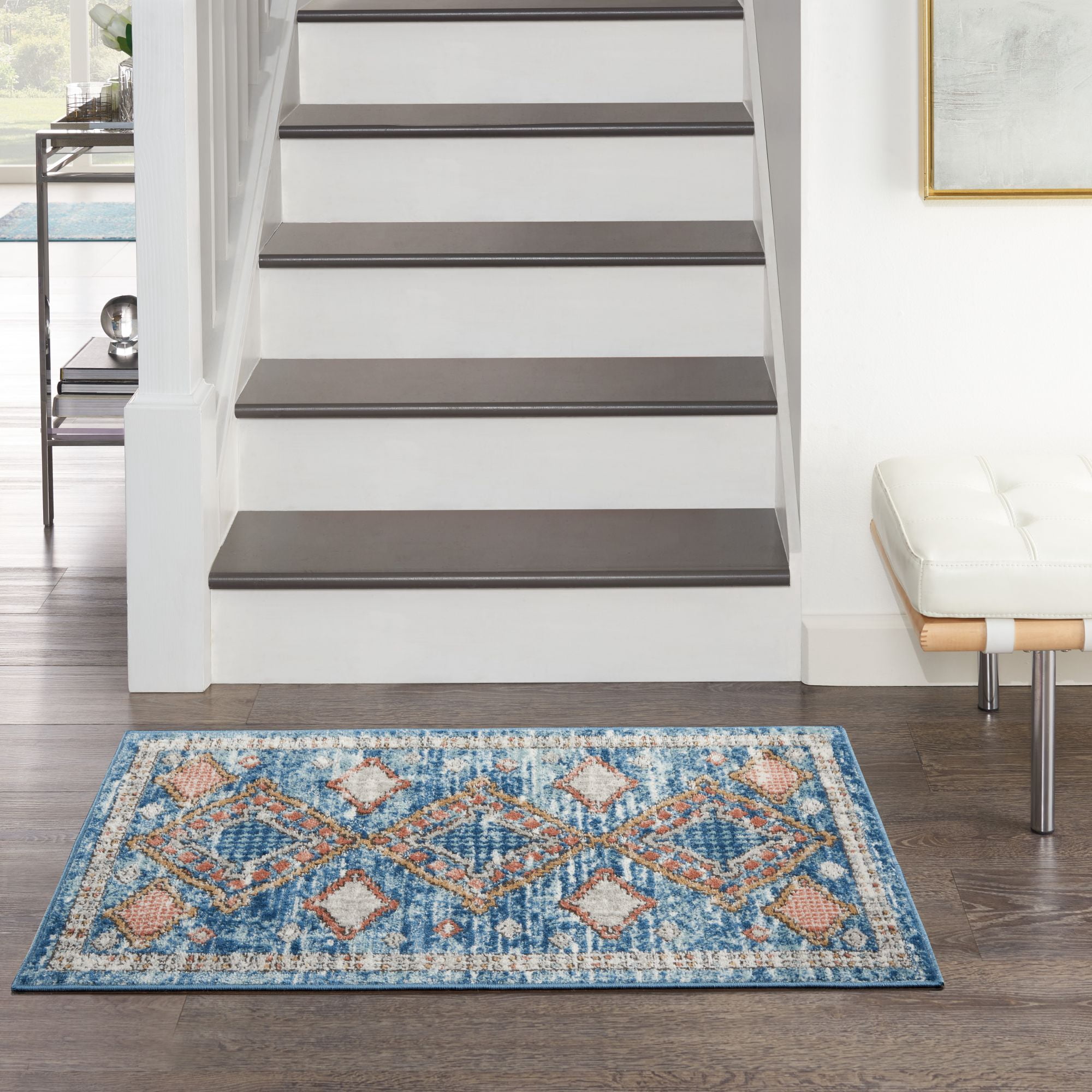 Nourison Concerto Contemporary Geometric Indoor Area Rug Blue 2'2" x 3'9"
