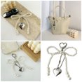 thumbnail image 2 of Acahhotxx Keychain Strap, Fashion Heart Pearl Bowknot Charm Keychains Sweet Pendant Hanging Ornament Keyring Backpack Decoration for Women Girls, 2 of 3
