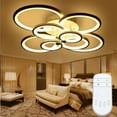 thumbnail image 2 of 8 Heads Modern Ceiling Light Acrylic LED Chandelier Lamp Flush Mount 3-Color New, 2 of 20