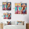 thumbnail image 4 of Designart "Vibrant Rainbow Barbie Jesus Symbol of Joy VI" Christianism Framed Wall Art Set Of 2 - Traditional Pink Frame Gallery Set For Office Decor, 4 of 6