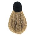 thumbnail image 1 of Gorro de punto con capucha de moda para mujer, con pelo largo y rizado, en varios colores, para uso diario, 1 of 8
